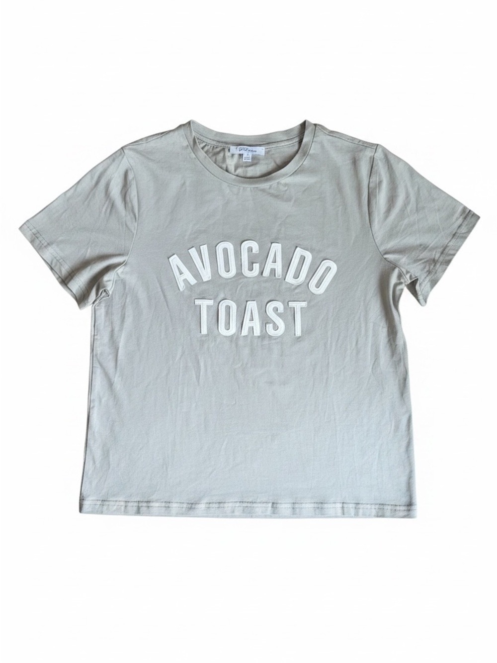Polagram Avocado Toast Applique Graphic Tee Medium light sage green